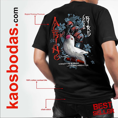 Supplier kaos burung kicau mania, Cendet, Lovebird, Kenari, Pleci, Cucak Ijo, Kolibri, Untuk Team dan pribadi. Desain Keren, Lucu, Unik, 3D, BERGARANSI