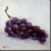 Concord Grapes 6x6 canvas panel