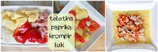 Teletina, paprika, krompir i luk za bebe