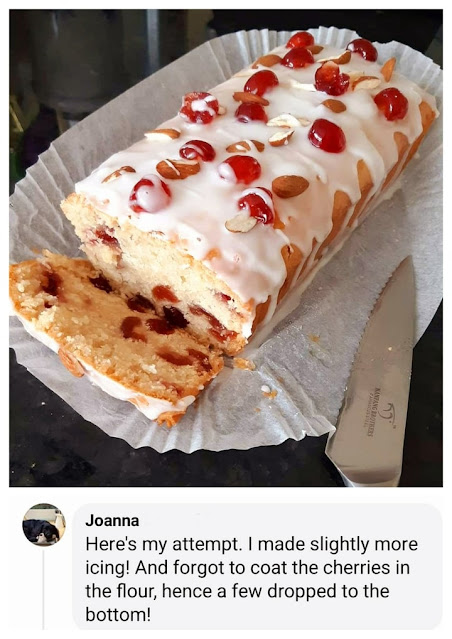 Reader's photo of vegan cherry bakewell cake #1