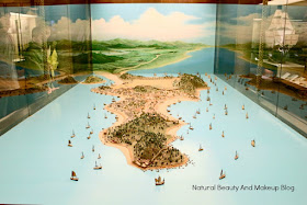 Exhibits showing 17th century Macau Map, Macau Maritime Museum