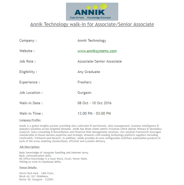 Annik Technology walk-in