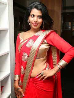 Manisha Pillai latest hot saree stills