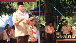 Wabup Kep.Selayar, Pembina Upacara HUT Gerakan Pramuka Ke 55, Di Bumi Perkemahan Suburu 