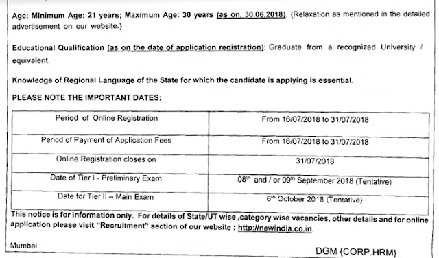 New India Assurance Recruitment