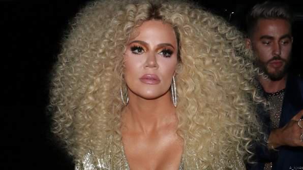 Kossyvibes Fashion: Khloé Kardashian Tries Big, Curly Blonde Hair on for Size at Diana Ross's 75th Birthday Party