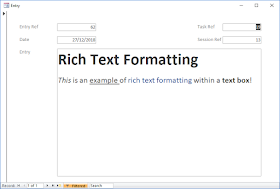 Access 365 Rich Text Formatting Example