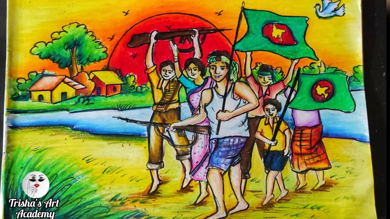 Victory Day Drawing - Victory Day Image Download - Victory Day Drawing - Victory Day Scene Drawing - bijoy dibosh - NeotericIt.com
