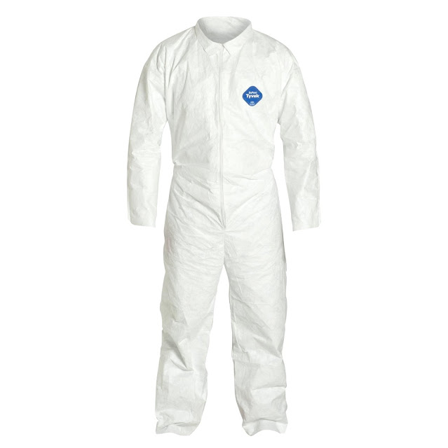 quần áo bảo hộ chống hóa chất màu trắng