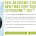 Scotiabank GM Visa额外送$150 winter tire rebate