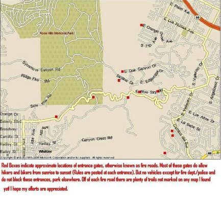 Turnbull Canyon Road. Map of Turnbull Canyon