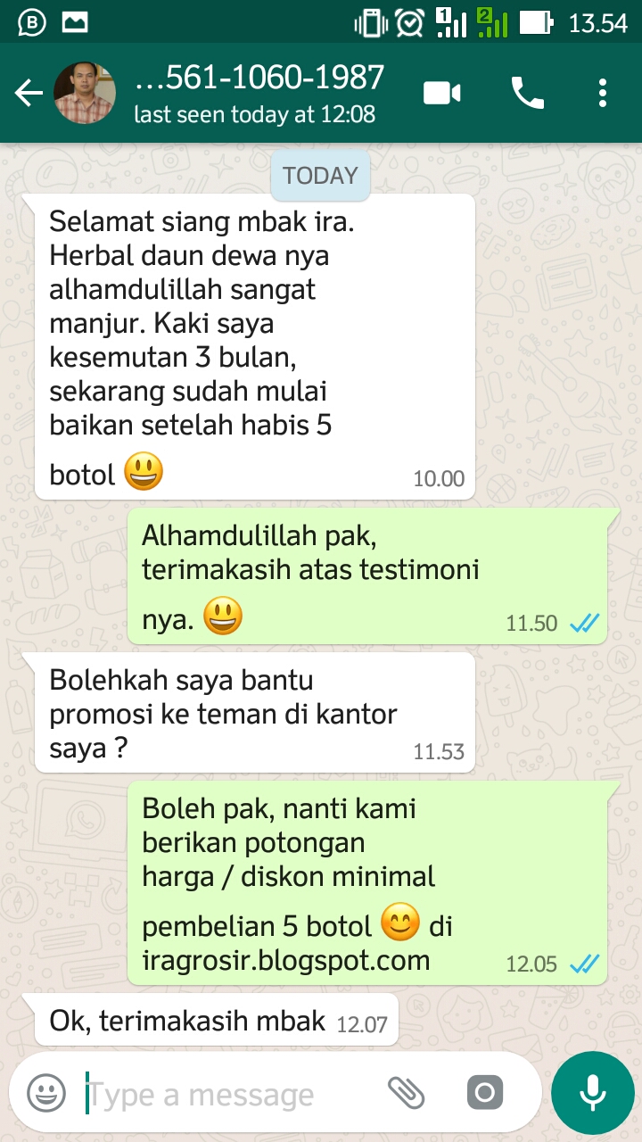 testimoni khasiat daun dewa