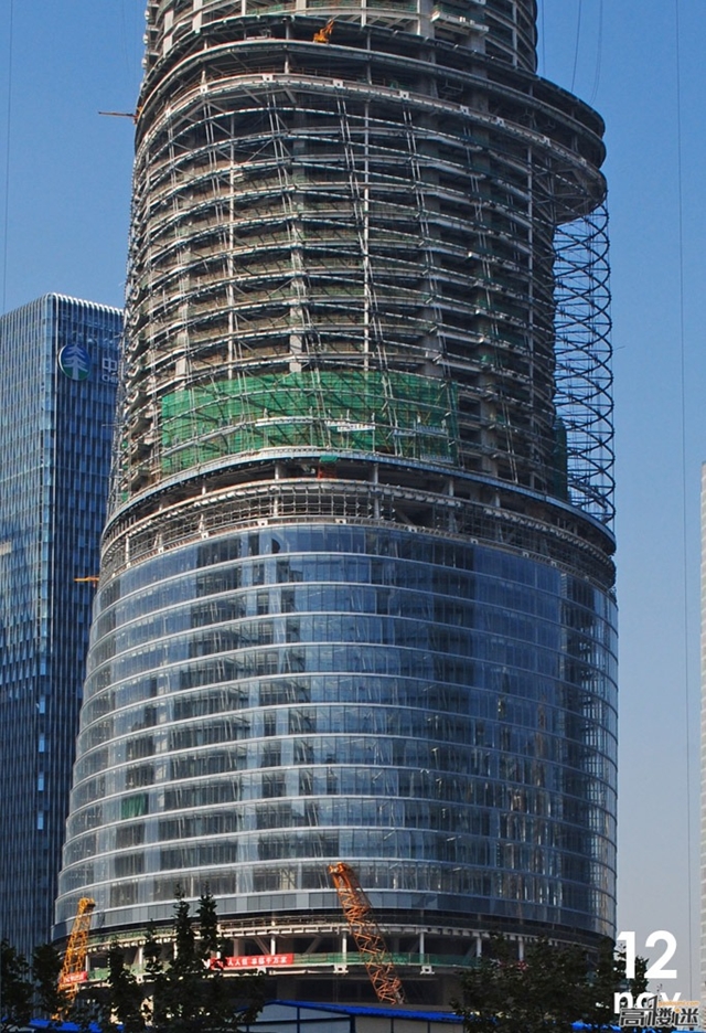 Photo of lower part of the tower under construction
