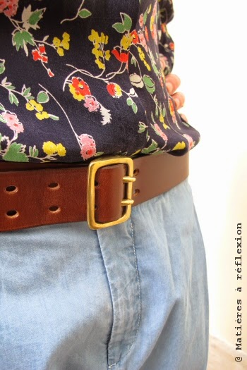 Ceinture femme cuir marron Hardy & Parsons Sam Browne