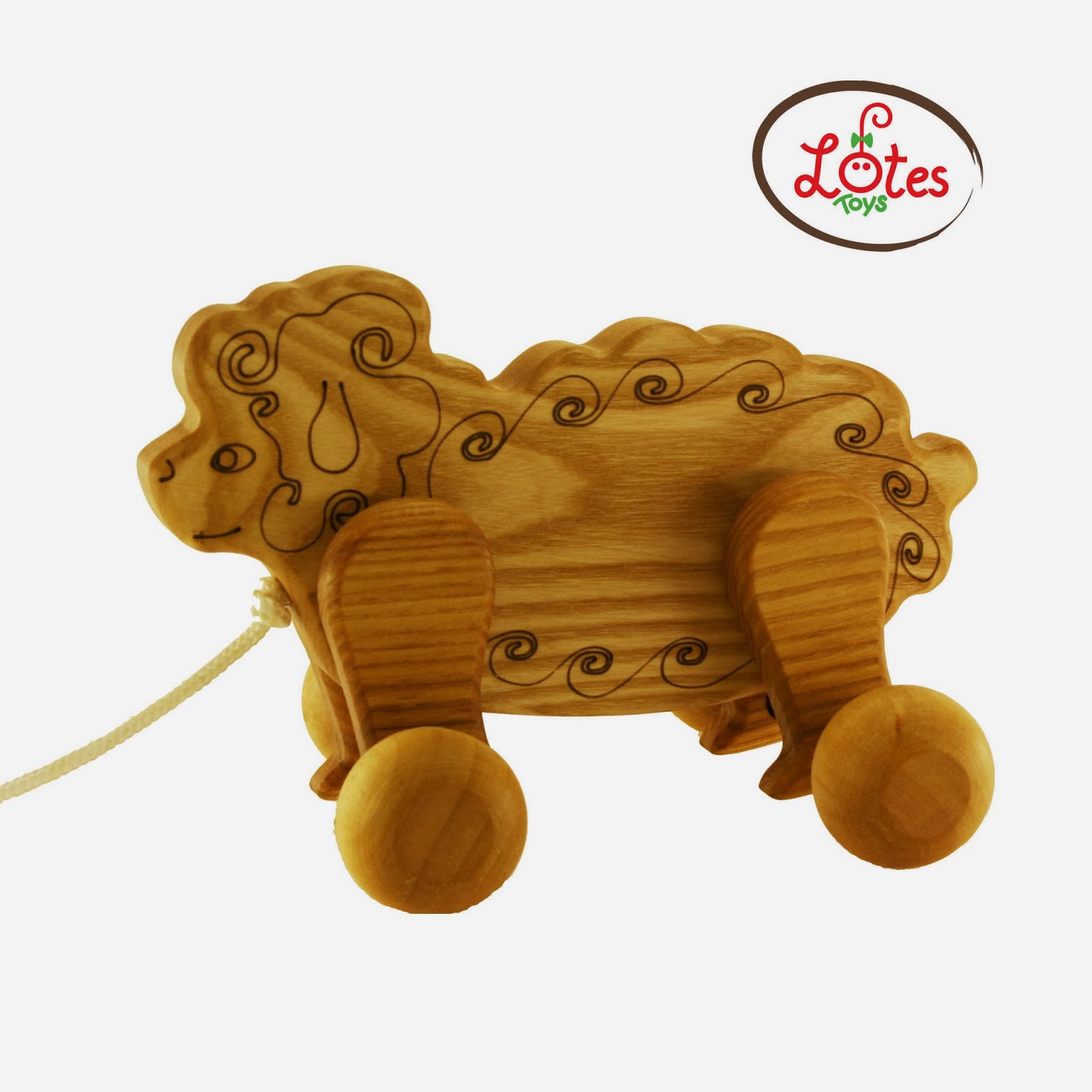 48205 wooden pull along sheep new 48206 wooden pull along