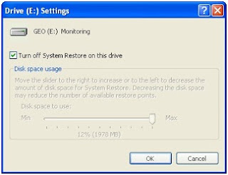 Mengaktifkan (backup) system restore windows