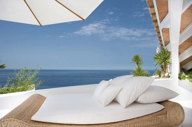 Chair with ocean view in Mediterranean villa in Mallorca by Alberto Rubio