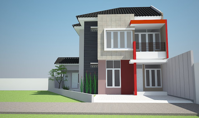 Contoh desain rumah minimalis type 70 dua lantai