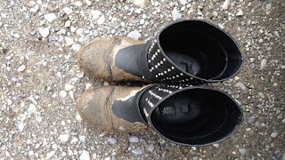 Muddy boots from the farm