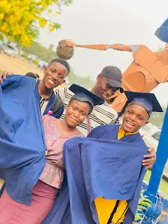 Me and my friend matriculating into Physical and Health Education, OAU.
