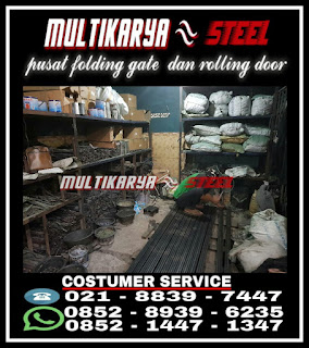 Gambar Multikaryasteel Pusat penjualan Rolling Door Industri mesin motor elektrik otomatis remote control dan manual chain block takel, rolling door slat dan rolling door one sheet one shutter harga murah permeter persegi terkirim dan terpasang untuk wilayah Tangerang Bintaro BSD Bandung Jakarta Bogor Depok Serpong Cikarang Karawang dan Bekasi