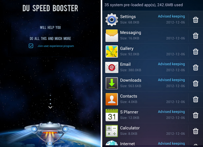 iOS/Android：DU Speed Booster APK Download，手機加速、清理APP推薦