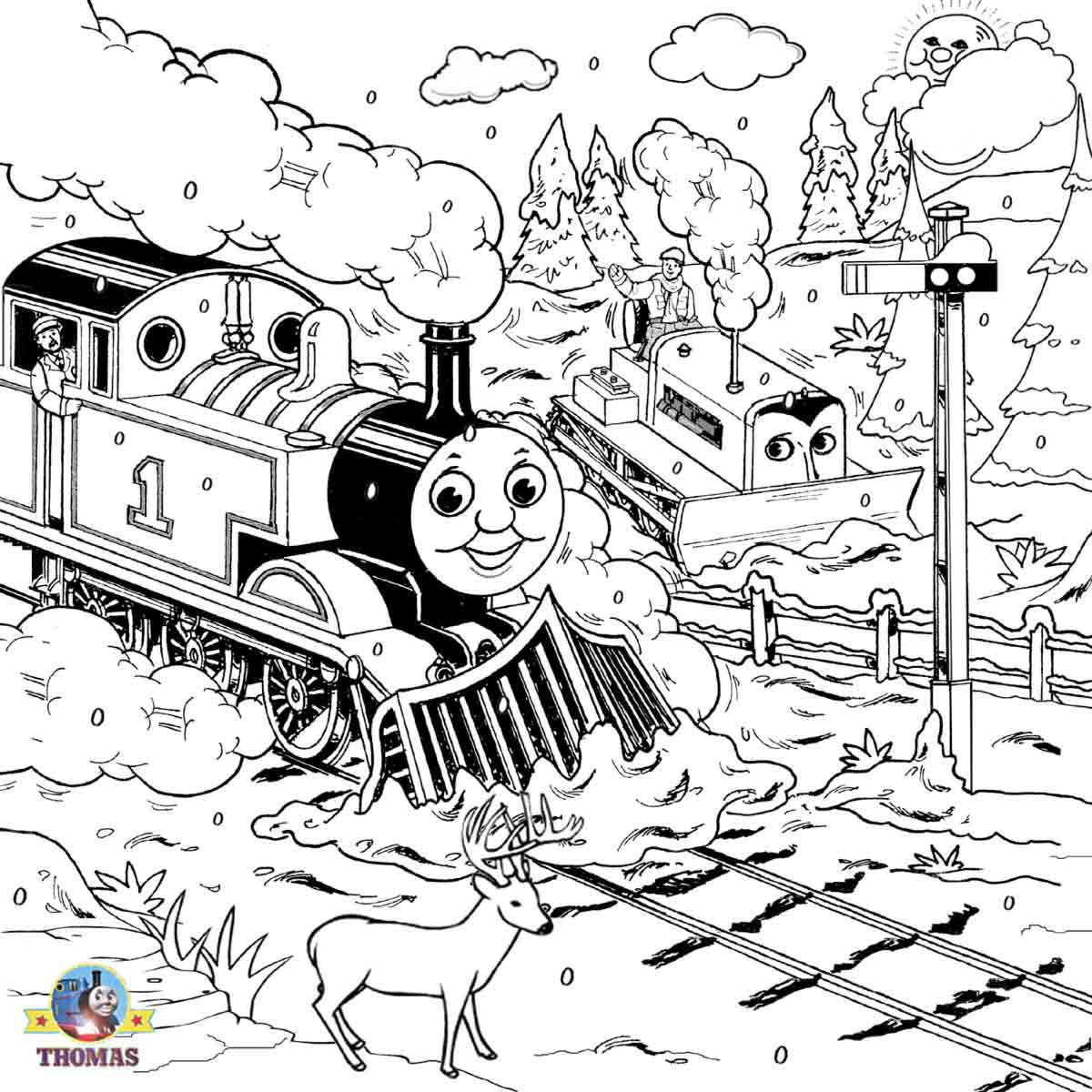 Old track Thomas tank the train coloring steam engine railway work pictures to color colouring pages