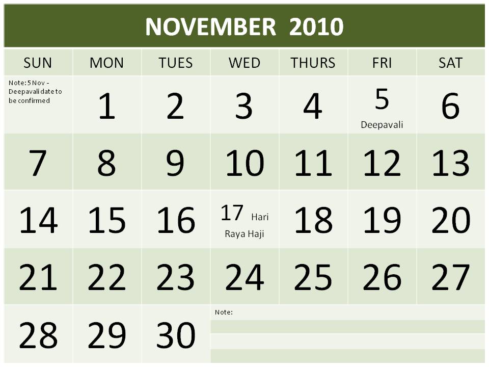 2011 calendar including bank holidays