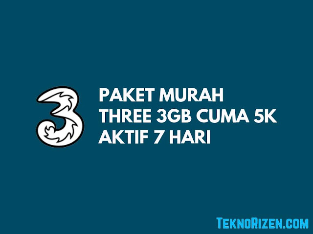 Cara Beli Paket Murah 3 Tri 3GB Rp5.000 7 Hari