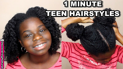 4 Easy Teen Natural Hairstyles You Can Do Yourself in 1 Minute  | DiscoveringNatural