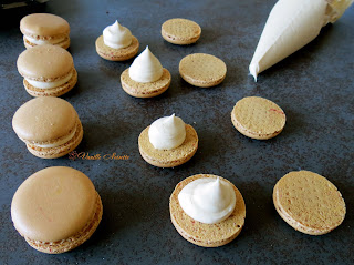 Macaron ganache montée caramel beurre salé 