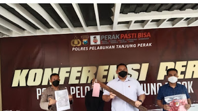 Satreskrim Polres Pelabuhan Tanjung Perak Surabaya Ungkap kejadian Kasus Pengeroyokan, Delapan Masih DPO