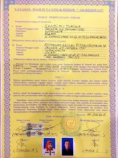 Jual Surat Nikah Siri di Brebes