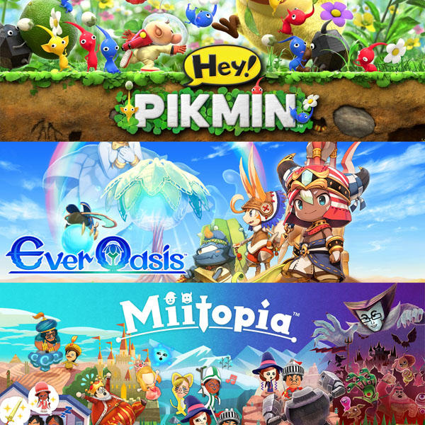 First Look Demo 3DS: Hey!Pikmin, Ever Oasis, Miitopia