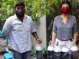 ravina-tandon-sent-300-oxygen-cylinder-to-delhi