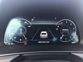 Gauge cluster in 2020 Hyundai Sonata Limited