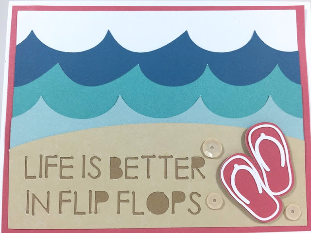 Cricut Flip Flop Beach card