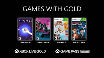 Estes são os Games With Gold de Outubro de 2021