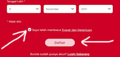 pilih menu daftar untuk langkah menukarkan poin untuk mendapatkan hadiah di sgm