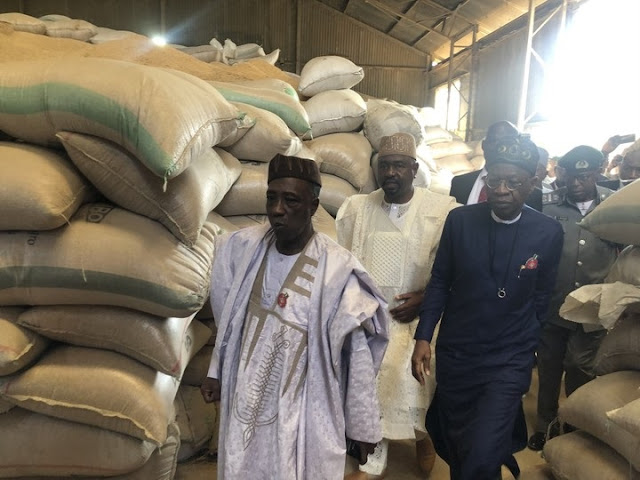 Lai Mohammed, Agriculture Minister, Nanono Visit Rice Mills In Kano