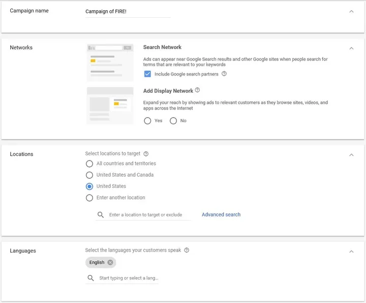Additional Google Ads Campaign Settings