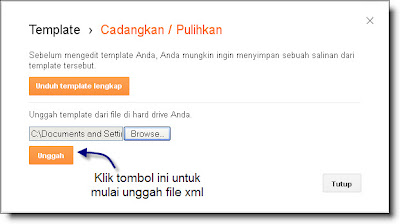 Menggunggah File XML Template