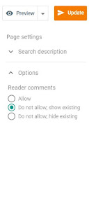 Turn off comments in Blogspot