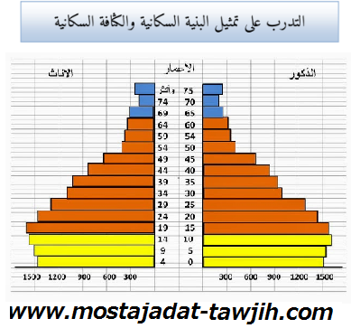 درس التدرب على تمثيل البنية السكانية والكثافة السكانية للسنة الأولى إعدادي