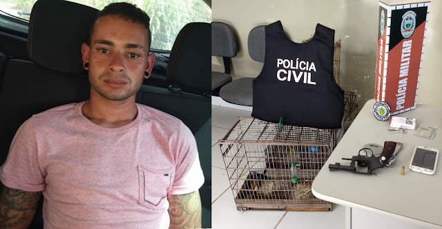 Vanilson já foi preso por efetuar disparos contra um cidadão em praça pública de Bananeiras. (Foto: Reprodução/Polícia Civil)