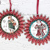 Vintage Christmas rosettes - home decorations