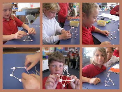 3d Shapes Pyramid. Today we made models of shapes