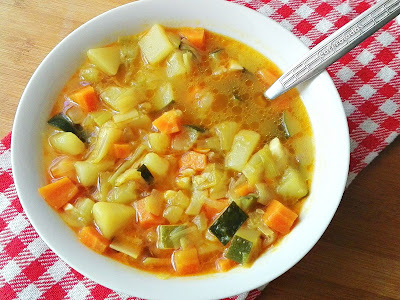 sopa casera de verduras