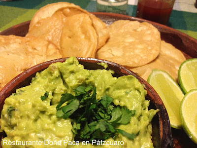 Guacalome made with avocados from Michoacán in Pátzcuaro (Restaurante Doña Paca in Pátzcuaro)