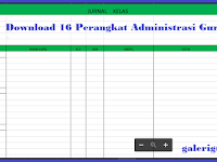 Download 16 Perangkat Administrasi Guru Dalam 1 File Excel